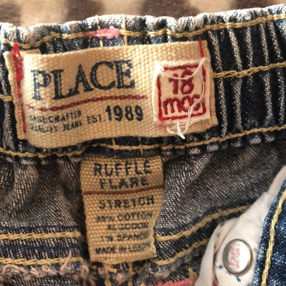 Children’s Place Ruffle Flare Jeans & Carter’s Tops 18 months